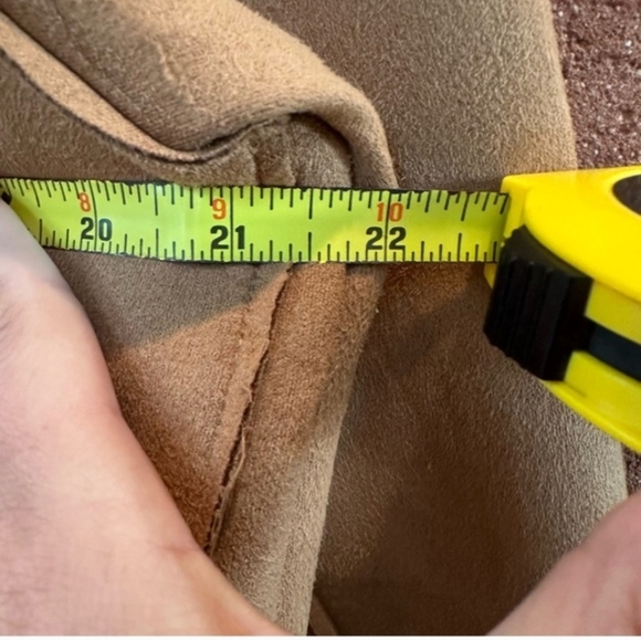 Soft Surroundings Camel Faux Suede Blazer/Jacket Sz L EUC - Picture 6 of 6